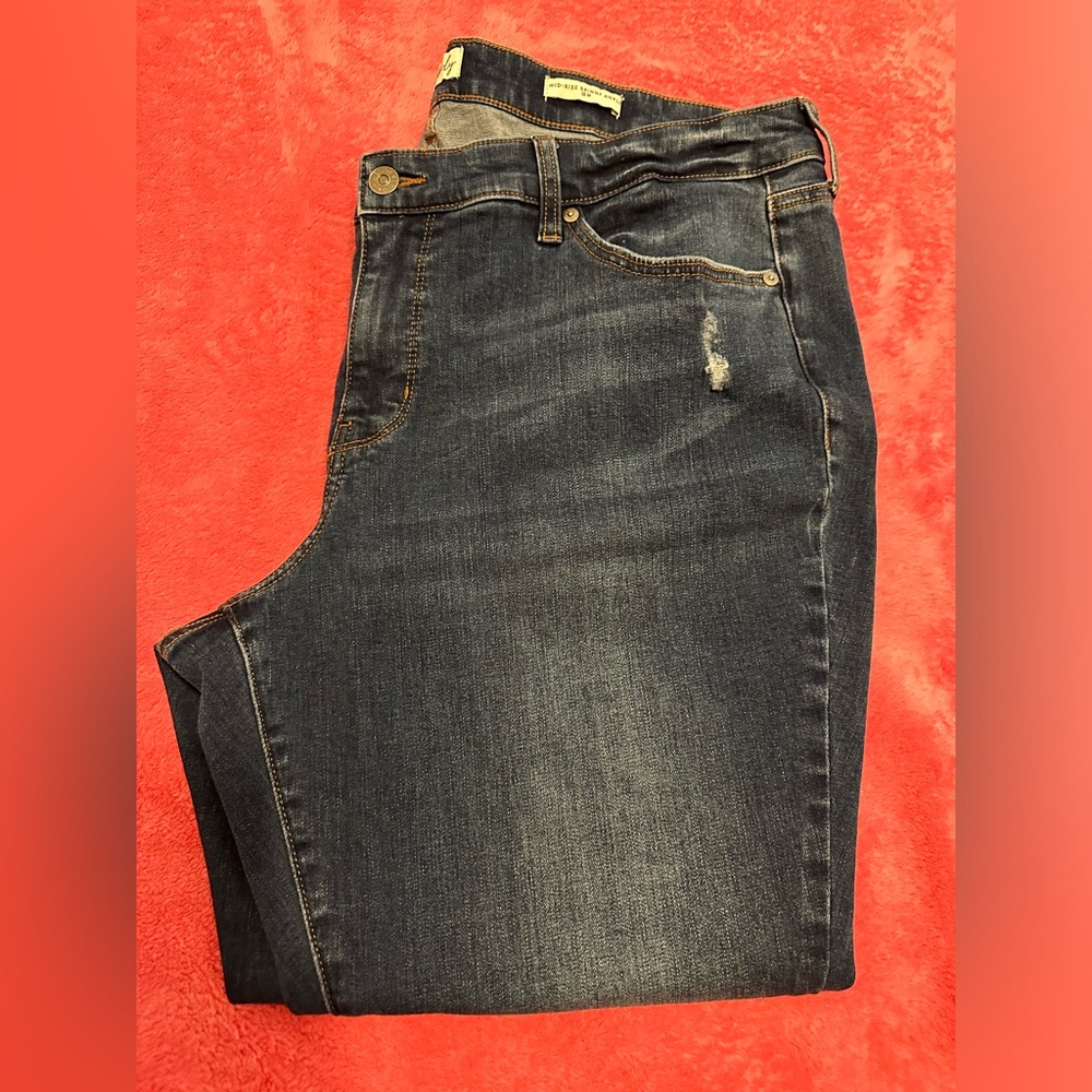 Wonderly Mid-Rise Skinny Ankle Jeans